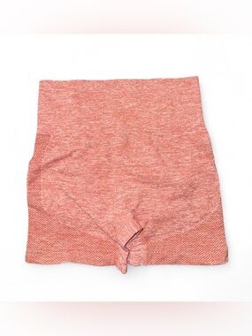 Seamless Scrunch Butt High Waisted Workout Shorts Peach Size S